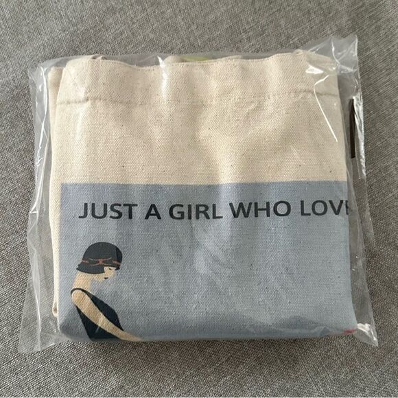 Just a Girl Who Loves Flamingos Canvas Tote - Picture 2 of 3